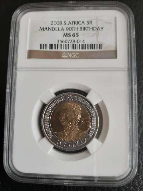 2008 R5: Mandela 90th Birthday MS 65 - NGC