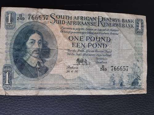 1956 One Pound M H de Kock #766657