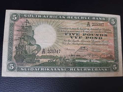 1944 5 Pounds Johannes Postmus #203317