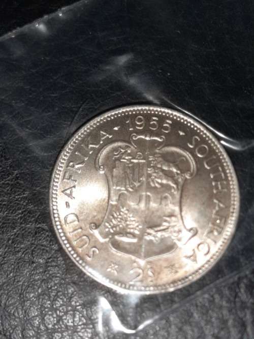 1955 Silver 2 Shillings