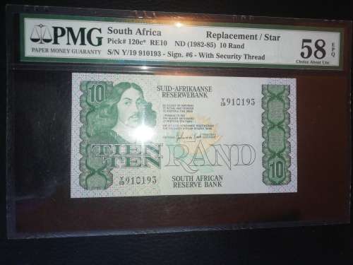 1985 R10 Gerhard de Kock Replacement Y19/910193 PMG 58