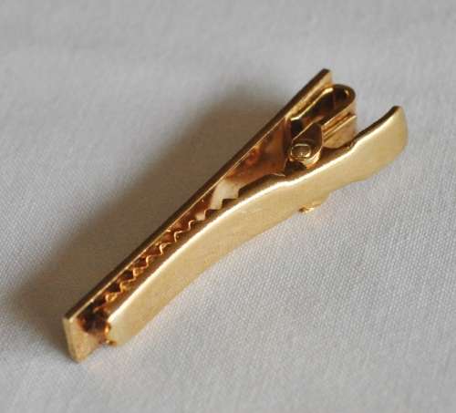 Vintage gold tone tie clip