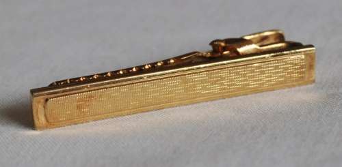 Vintage gold tone tie clip