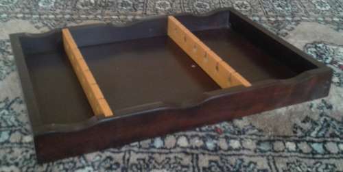 12 Piece Emboya and Yellow wood teaspoon display rack