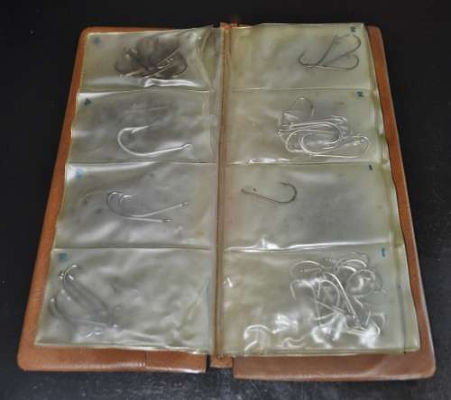 Job Lot - Booklet filled with Mustad Fishing Hooks and Barrel Swivels