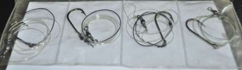 Job Lot - Booklet filled Steel wire traces with Mustad Hooks