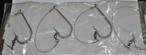 Job Lot - Booklet filled Steel wire traces for shark fishing with Mustad Hooks
