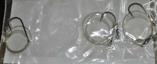 Job Lot - Booklet filled Steel wire traces for shark fishing with Mustad Hooks