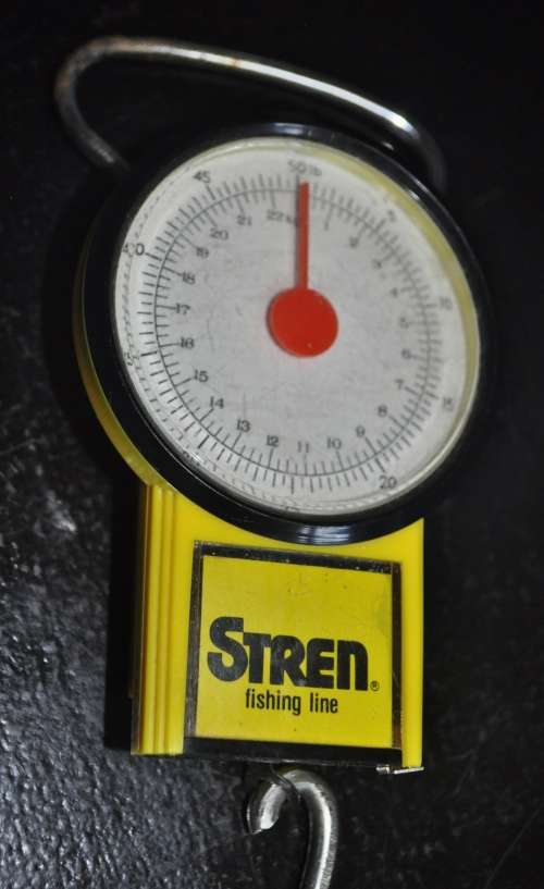 Vintage Stren Fishing Line 50lb Hanging Hook Fish Weight Scale