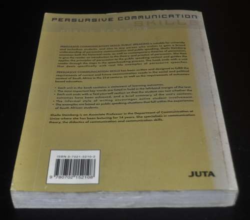 Persuasive Commuication Skills: Public Speaking by Stella Steinberg ISBN 0702152102