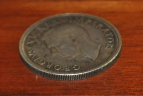 1947 South Africa 5 Shilling 80% Silver Coin