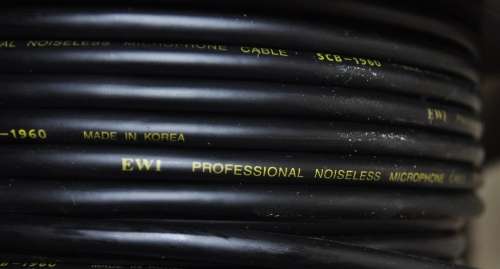 Roll of unused EWI Professional Noiseless Microphone Cable SCB-1960