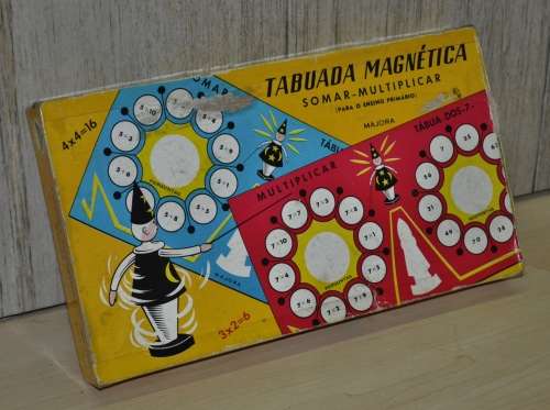 Vintage Maths Game (Addition and Multiplication) - Tabuada Magnetica by Majora - For Primary School