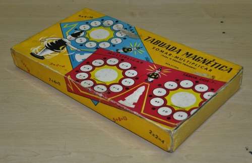Vintage Maths Game (Addition and Multiplication) - Tabuada Magnetica by Majora - For Primary School