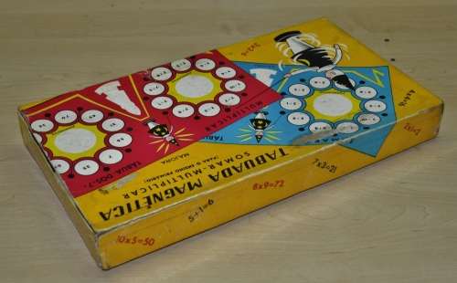 Vintage Maths Game (Addition and Multiplication) - Tabuada Magnetica by Majora - For Primary School