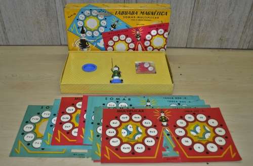 Vintage Maths Game (Addition and Multiplication) - Tabuada Magnetica by Majora - For Primary School