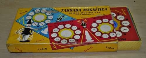 Vintage Maths Game (Addition and Multiplication) - Tabuada Magnetica by Majora - For Primary School