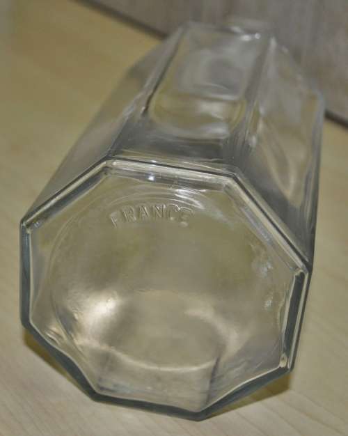 Retro, vintage Arcoroc France Octine-clear Octagonal Glass Carafe with stopper