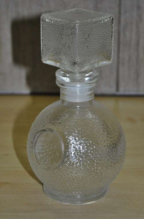 Rare, Vintage Opiana Cosmetic Pressed Glass Perfume Bottle with Stopper c1950