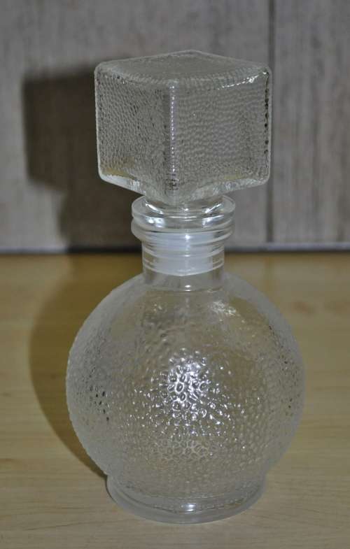 Rare, Vintage Opiana Cosmetic Pressed Glass Perfume Bottle with Stopper c1950