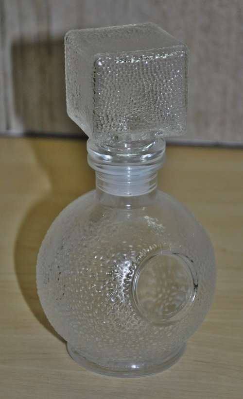 Rare, Vintage Opiana Cosmetic Pressed Glass Perfume Bottle with Stopper c1950