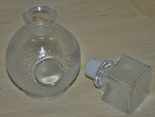 Rare, Vintage Opiana Cosmetic Pressed Glass Perfume Bottle with Stopper c1950