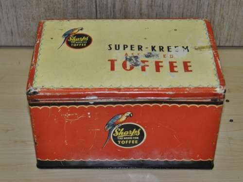 Vary Rare Vintage Large 4lbs Sharps Super-Kreem Assorted Toffee Tin C1940
