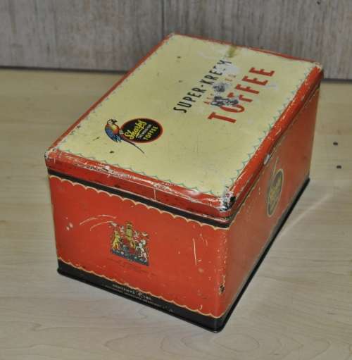Vary Rare Vintage Large 4lbs Sharps Super-Kreem Assorted Toffee Tin C1940