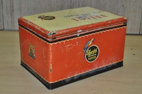 Vary Rare Vintage Large 4lbs Sharps Super-Kreem Assorted Toffee Tin C1940
