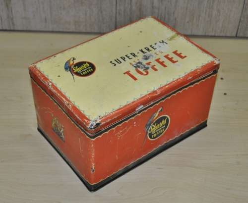 Vary Rare Vintage Large 4lbs Sharps Super-Kreem Assorted Toffee Tin C1940