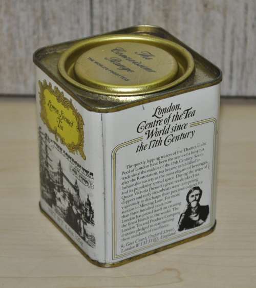 The London Tea Co, Ltd Collectible Vintage Connoisseur Range Lemon Scented Tea Tin