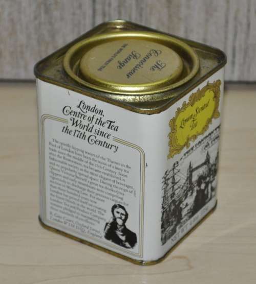 The London Tea Co, Ltd Collectible Vintage Connoisseur Range Lemon Scented Tea Tin