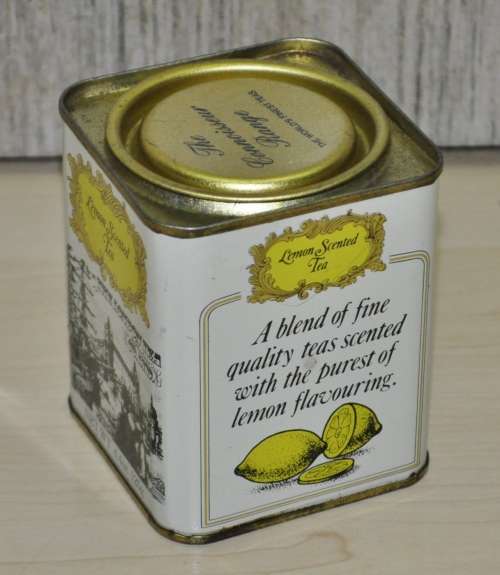 The London Tea Co, Ltd Collectible Vintage Connoisseur Range Lemon Scented Tea Tin