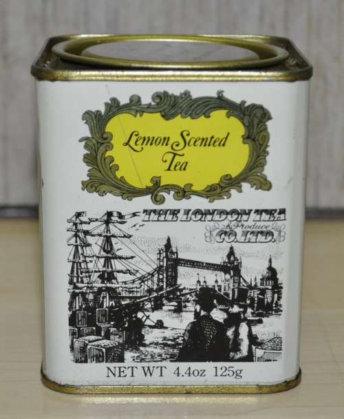 The London Tea Co, Ltd Collectible Vintage Connoisseur Range Lemon Scented Tea Tin