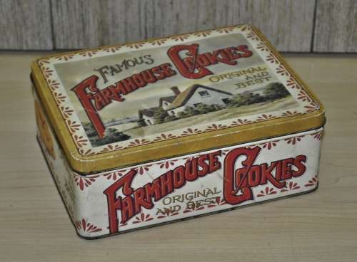 Vintage, Collectible Famous Farmhouse Cookies Tin