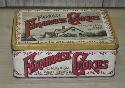 Vintage, Collectible Famous Farmhouse Cookies Tin