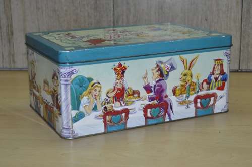 Vintage, Collectible Bakers Choice Assorted Biscuit Tin - Alice in Wonderland Theme