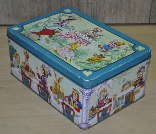 Vintage, Collectible Bakers Choice Assorted Biscuit Tin - Alice in Wonderland Theme