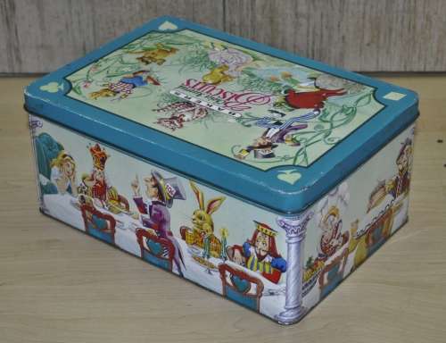 Vintage, Collectible Bakers Choice Assorted Biscuit Tin - Alice in Wonderland Theme