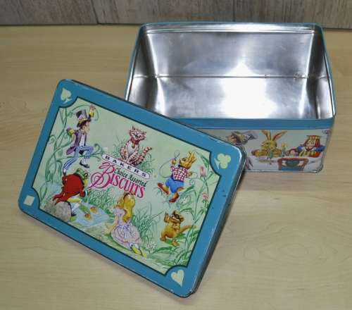 Vintage, Collectible Bakers Choice Assorted Biscuit Tin - Alice in Wonderland Theme