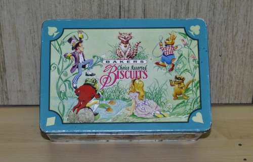 Vintage, Collectible Bakers Choice Assorted Biscuit Tin - Alice in Wonderland Theme
