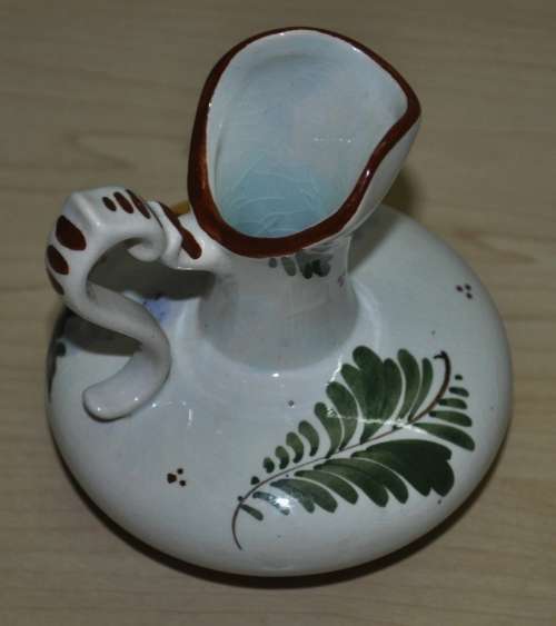 Vintage, Ornamental, Small Ceramic Hand-painted Gouda Vase/Jug Made in Holland #515
