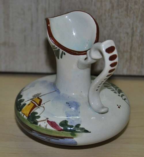 Vintage, Ornamental, Small Ceramic Hand-painted Gouda Vase/Jug Made in Holland #515