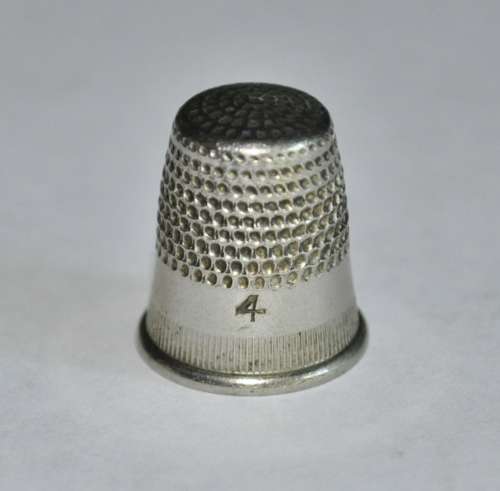 Three Vintage Silver Metal Thimbles