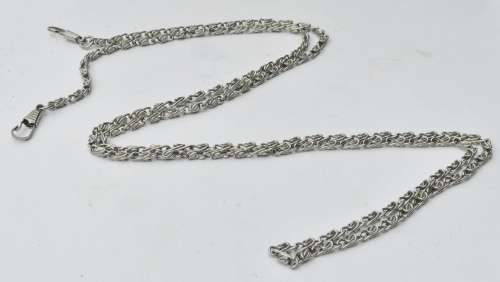 Vintage Silver Tone Extra Long Pocket Watch/Fob Chain