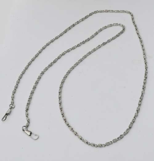 Vintage Silver Tone Extra Long Pocket Watch/Fob Chain