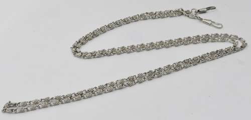 Vintage Silver Tone Extra Long Pocket Watch/Fob Chain