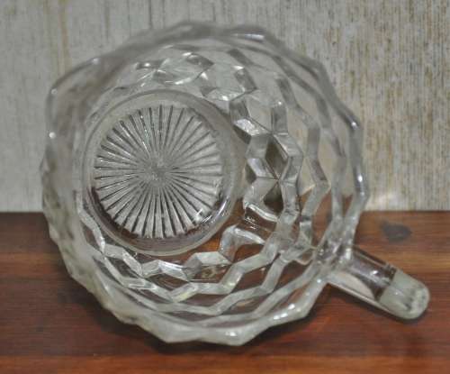 Vintage Depression Glass Sugar Bowl and Milk Jug c1940s