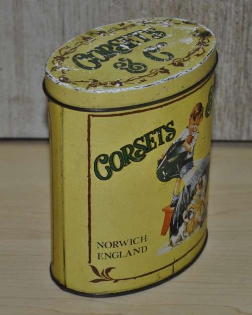 Vintage, Collectible Corsets and Co Tin