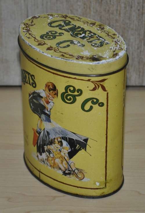 Vintage, Collectible Corsets and Co Tin